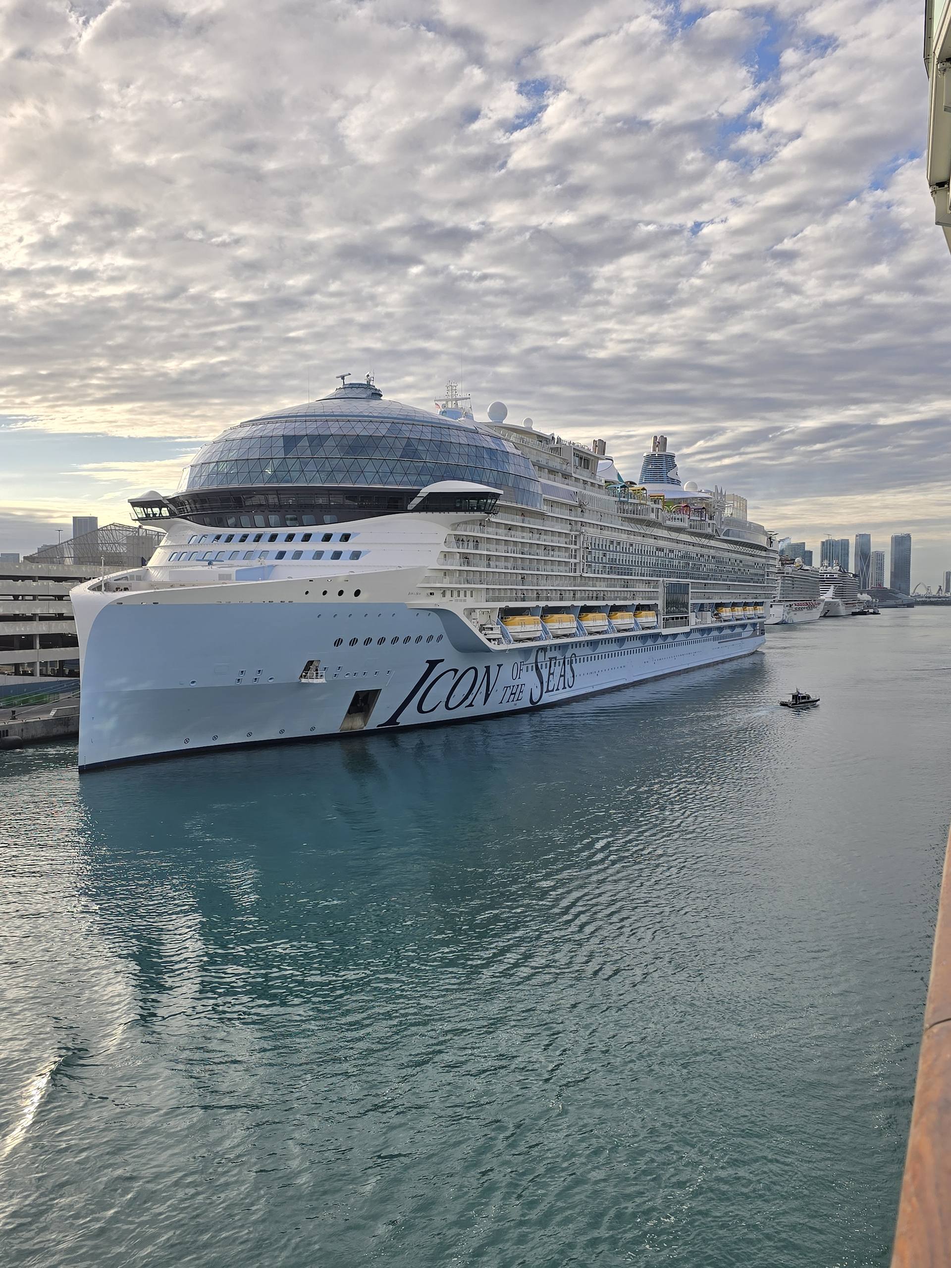 Cruise ship at sea
